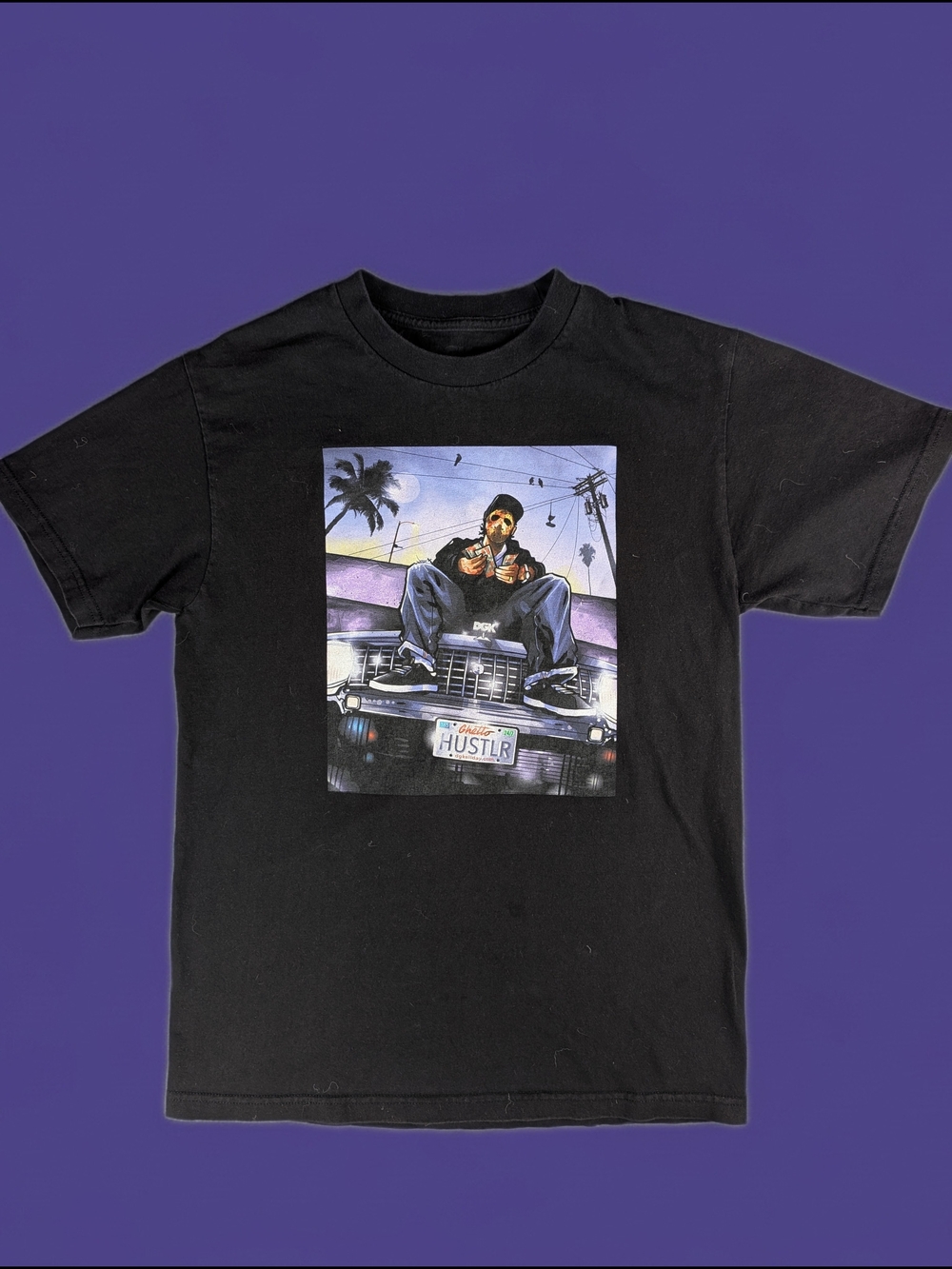 DGK Black Graphic Hustler Tee Men's M with Colorful Front Print Y2K